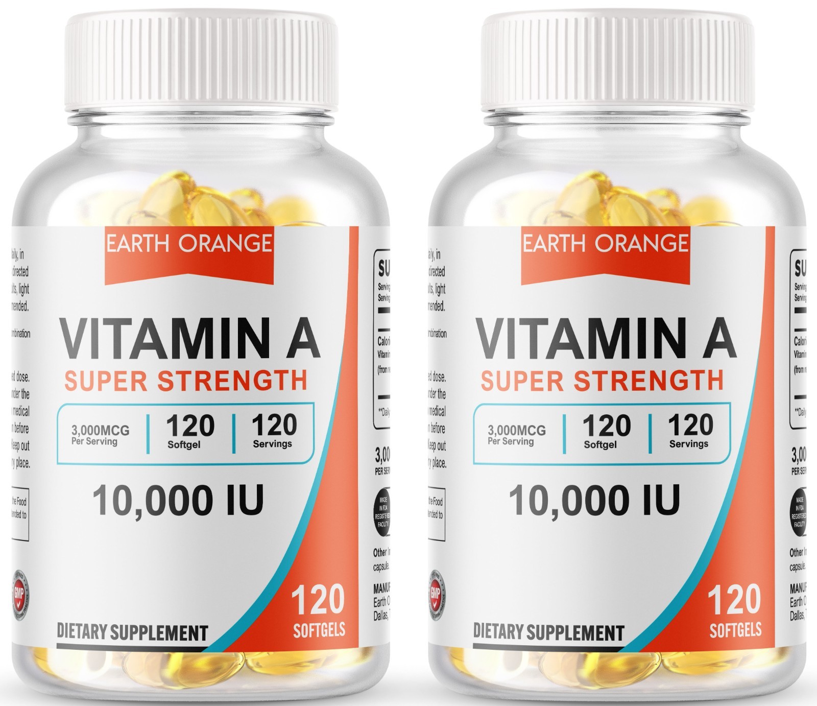 Vitamin A 10,000iu Gluten Free & Non-GMO 240 Softgels