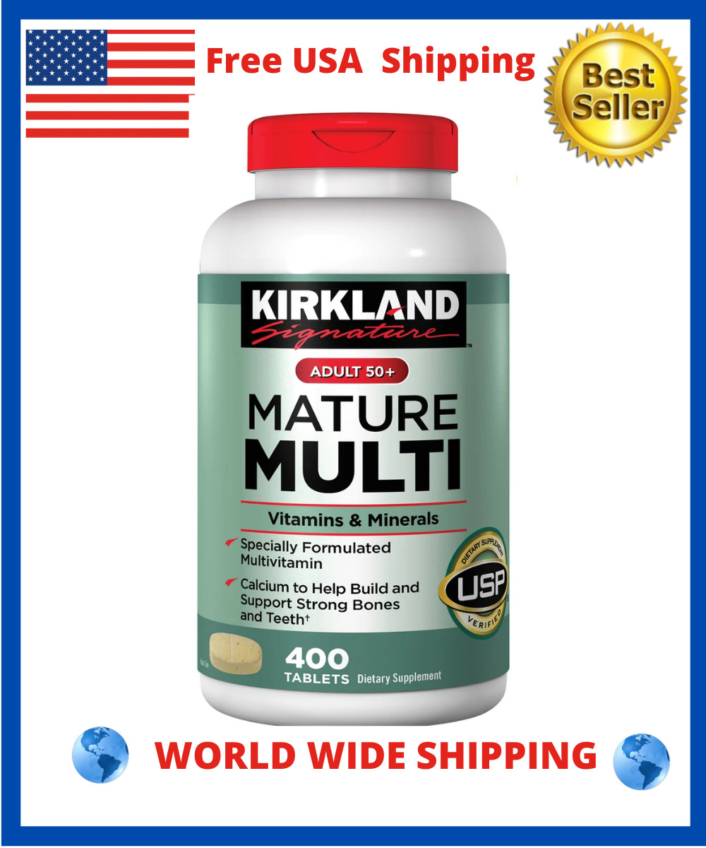 Kirkland Signature Adult 50+ Mature Multi Vitamins & Minerals, 400 Tablets