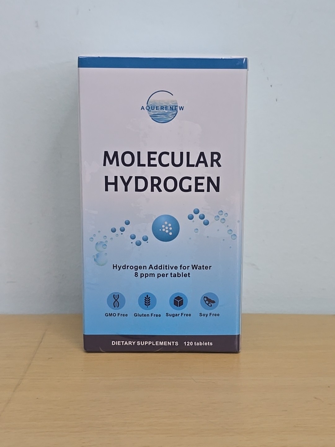 Aquerenew Hydrogen Water Tablets 12ppm H2 Magnesium Supplement 120 Ct exp 2027