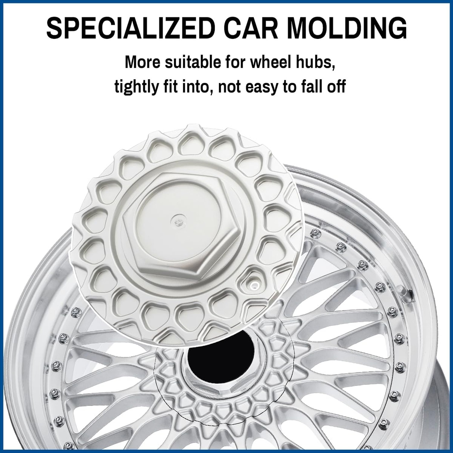 6.61in Wheel Center Caps for BBS RS Racing STR 606 BBS Style 5, 4pcs 168mm Hu…
