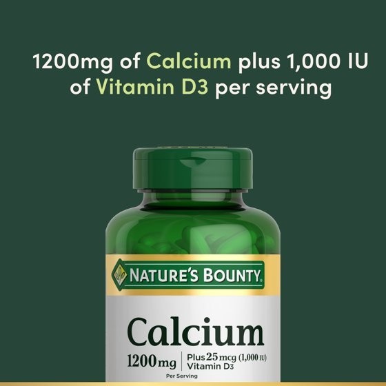 Nature’S Bounty Calcium 1200 Mg with Vitamin D3 – Bone Health Softgels, Calcium