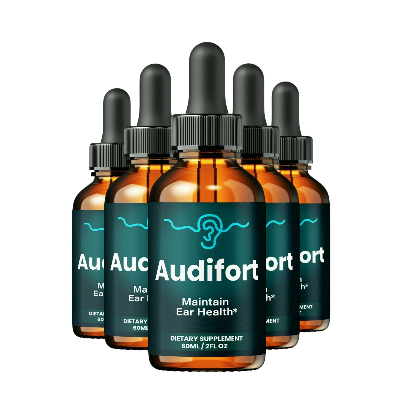 Enhanced 5-Pack Audifort Drops – Audi Fort Drops Supports Hearing Health & Formu