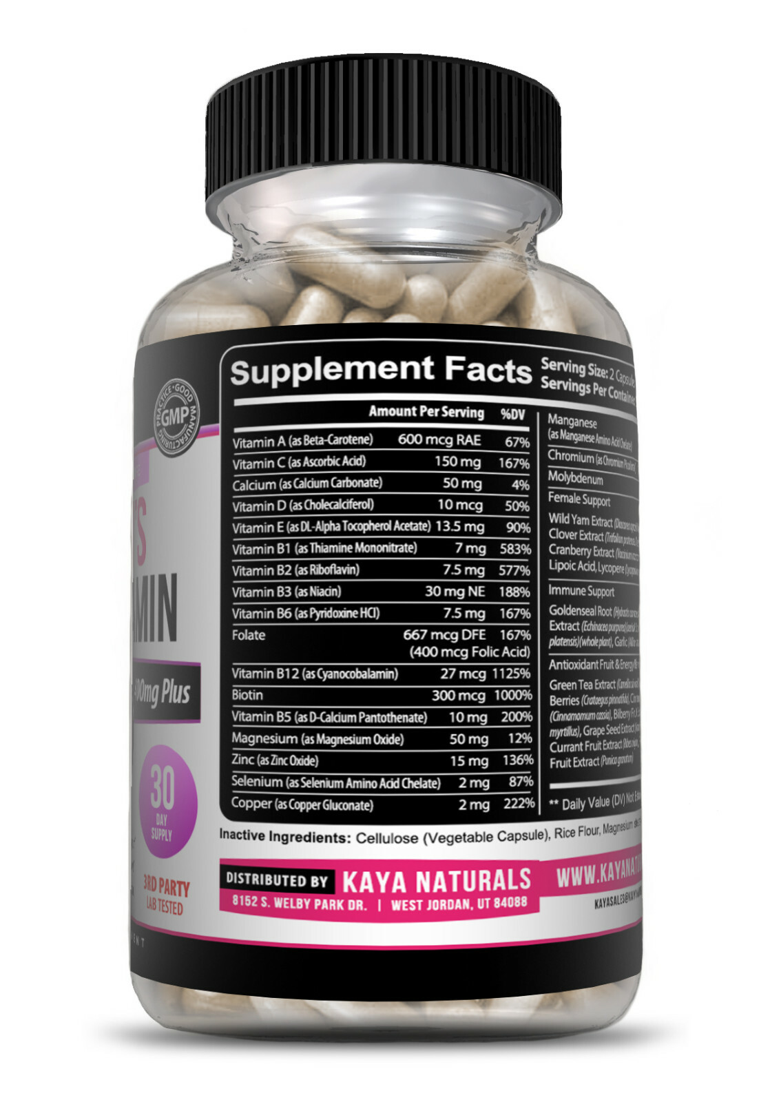 Womens Multivitamin & Multi-Mineral, Increase energy metabolism and vibrance