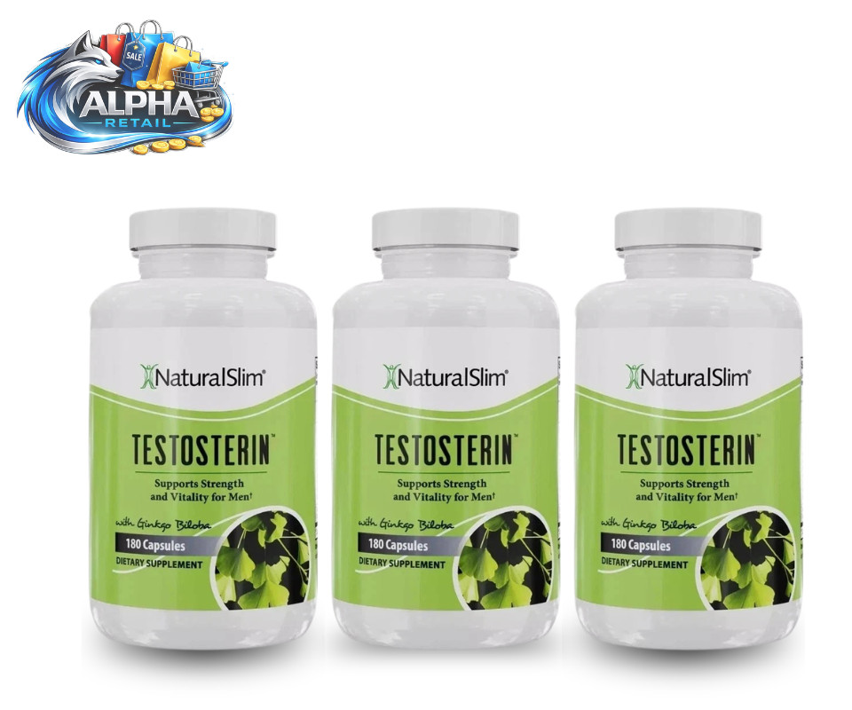 Organic Men’s Slim 180 Multivitamins Booster Testosterin Capsules ( package of 3