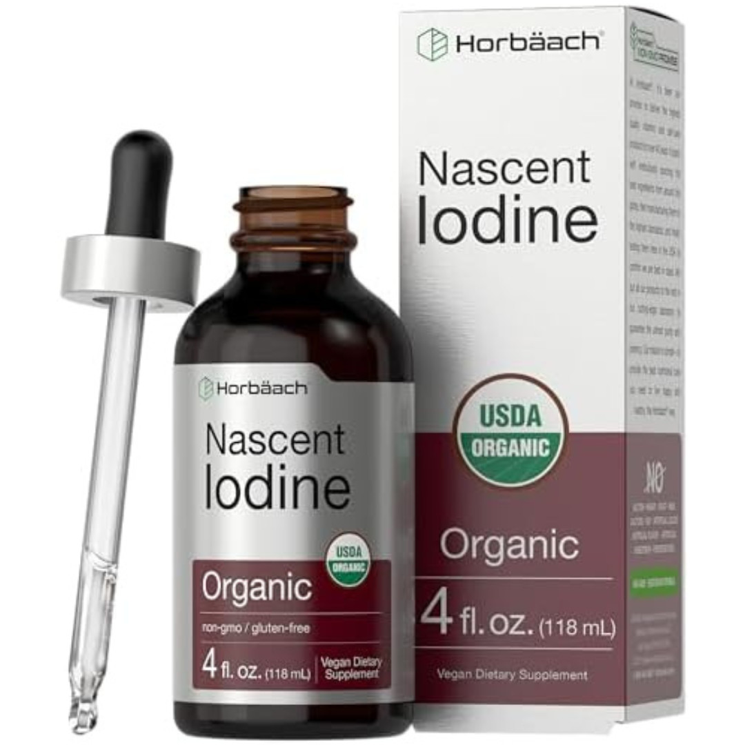 Nascent Iodine 325mcg 4oz Organic Liquid Supplement Non-GMO Gluten Free USA