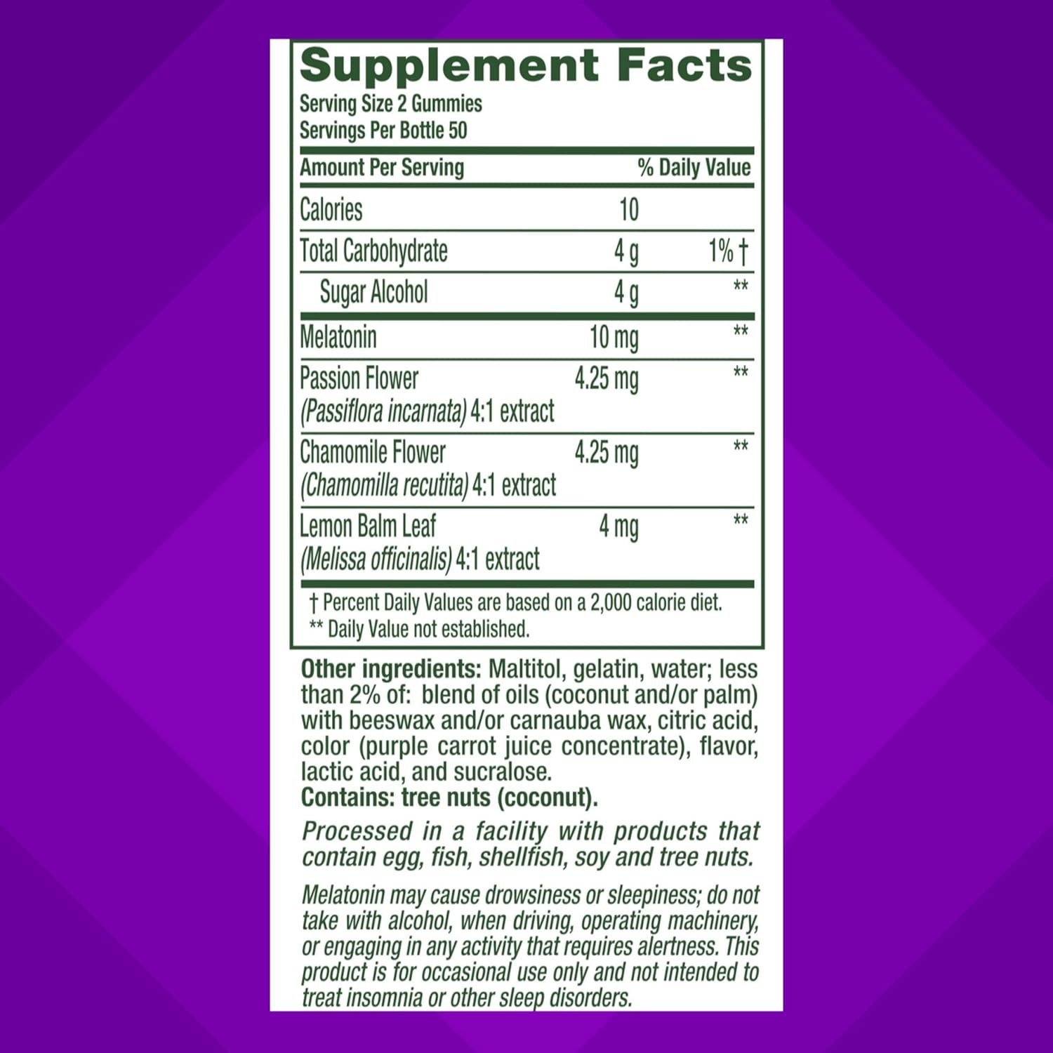 Vitafusion Max Strength 10 Mg Melatonin Gummy Strawberry 50 Days 100 Count