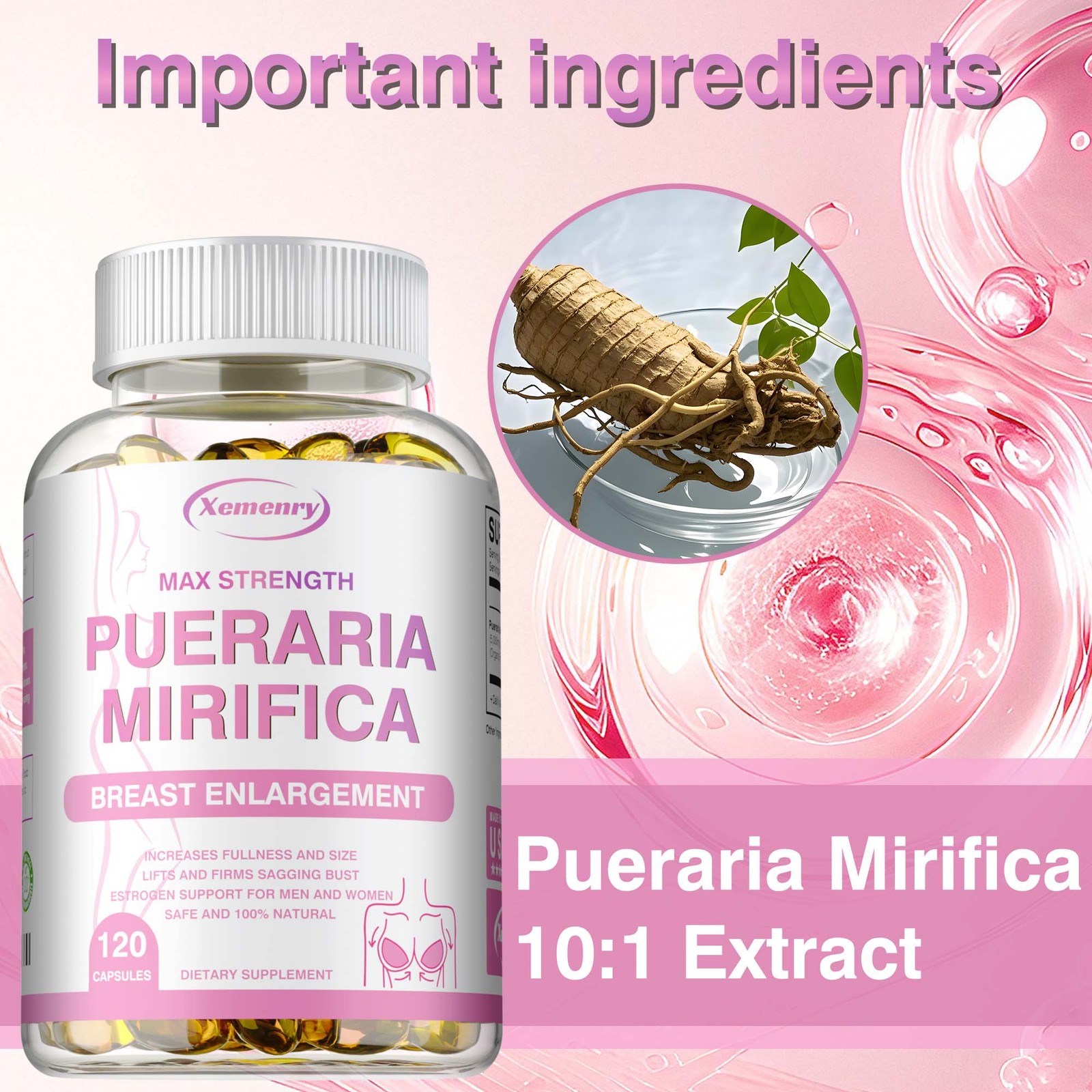 Pueraria Mirifica – Increases Breast Fullness ,Size,Lifts and Firms The Breasts