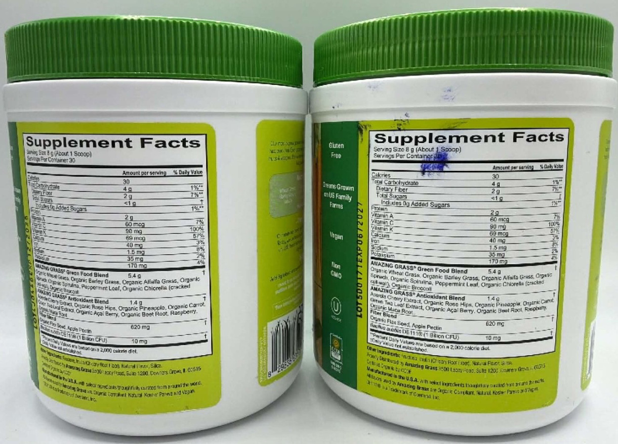 2PK Amazing Grass Greens Blend Superfood ~ The Original ~ 8.5 OZ ~ EXP 6/27+