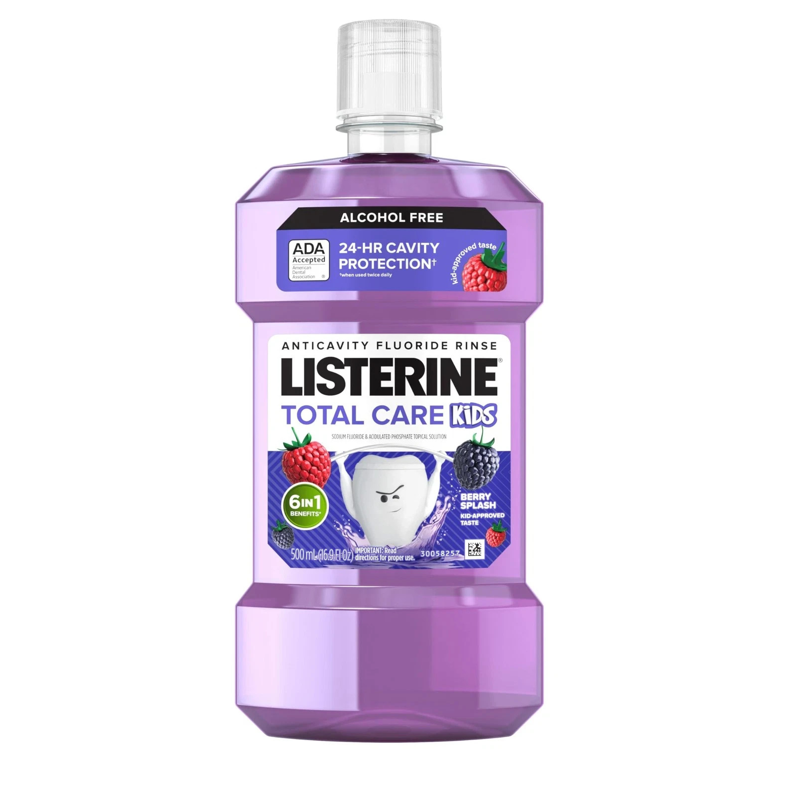 Listerine Total Care Kids Mouthwash, ADA 16.9 Fl Oz (Pack of 1), Purple