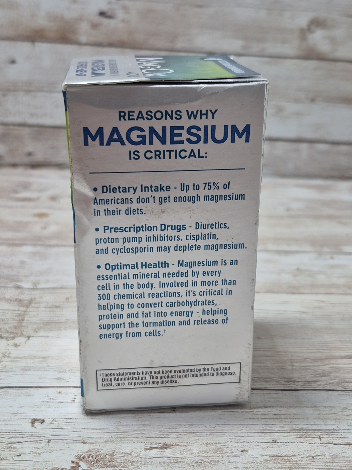 Mag-Ox 400 Magnesium Oxide Dietary Mineral Supplement Tablets 120cp Exp. 09/2026