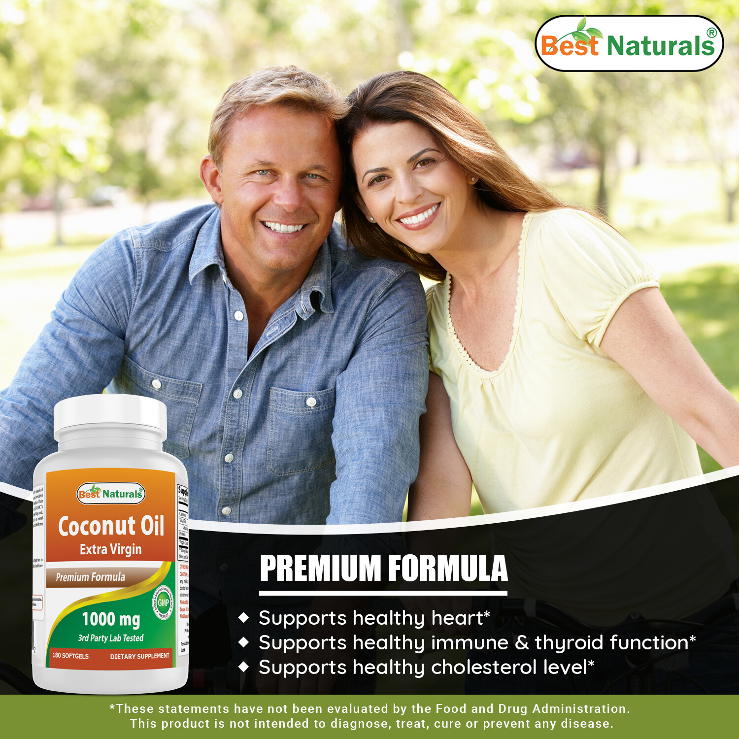 Best Naturals Coconut oil 1000 mg 180 Softgels