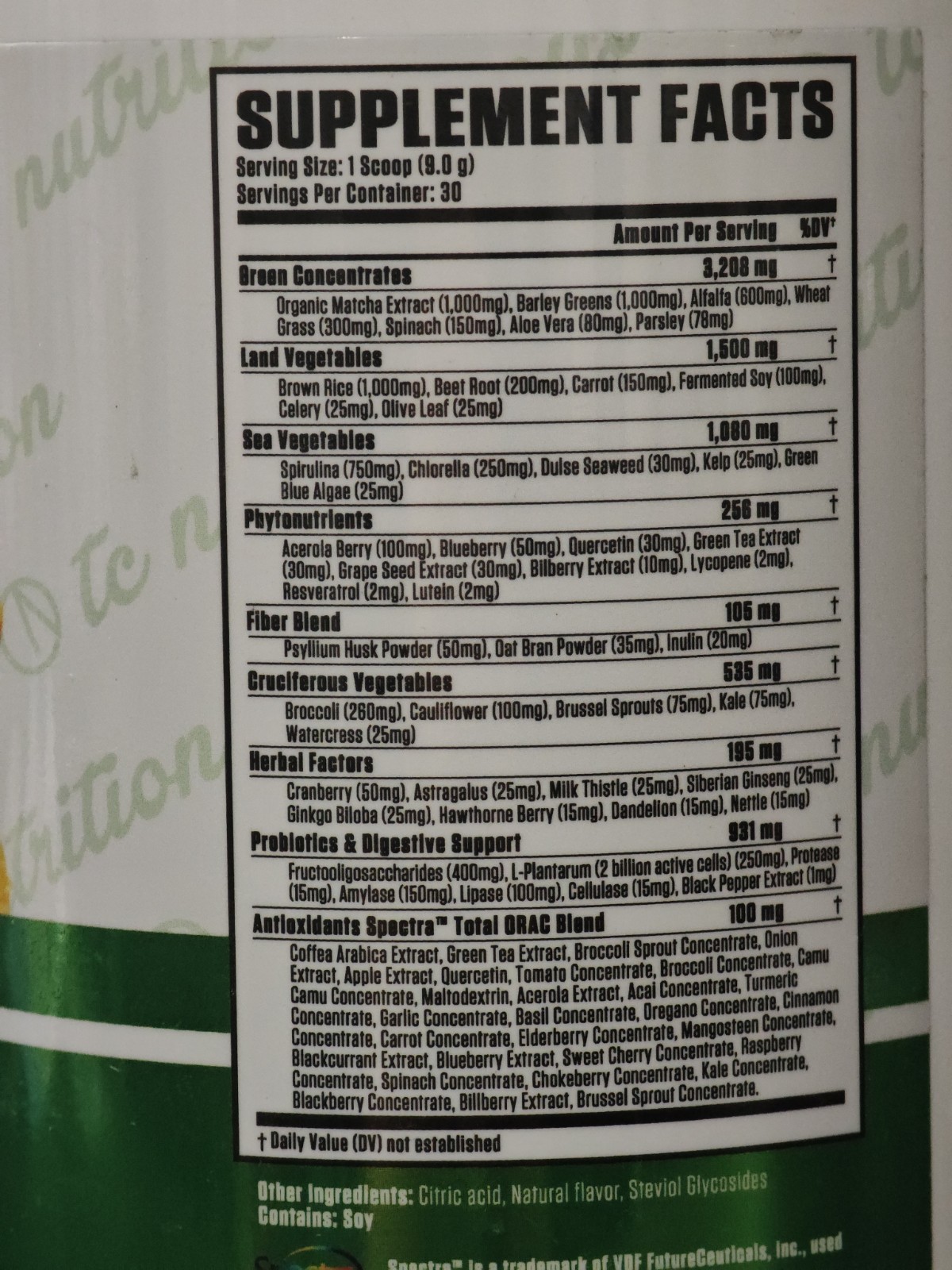 Essential Greens Phytonutrients Antioxidants Tc Nutrition 30 S Pineappe Paradise