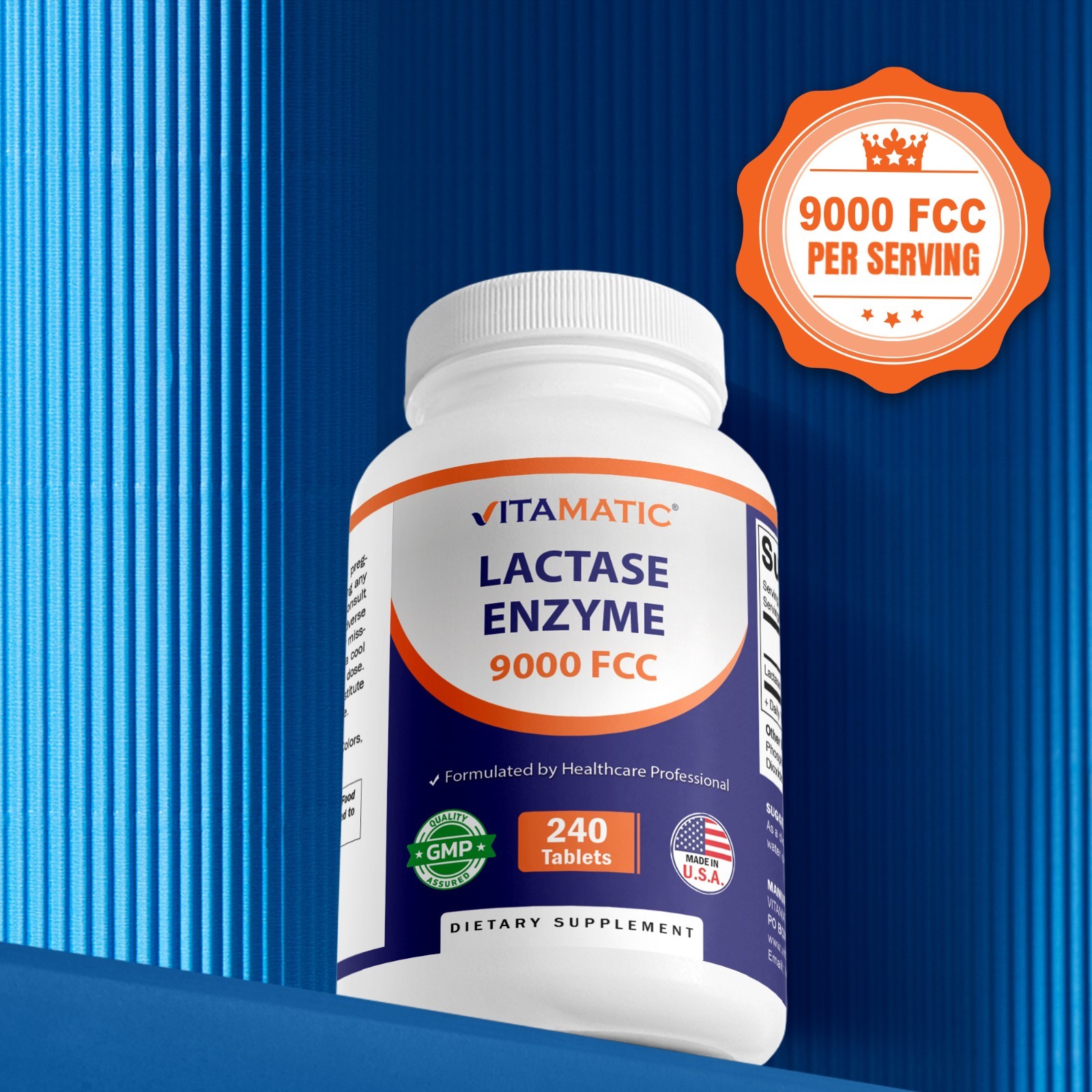 Vitamatic Lactase Enzyme 9000 FCC 240 Tablets