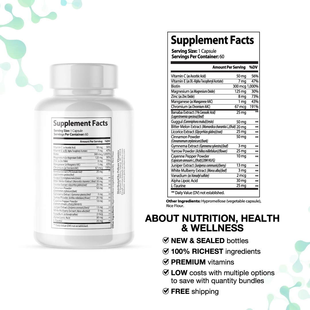 Glucoden Max- Blood Support- 4 Bottles- 240 Capsules
