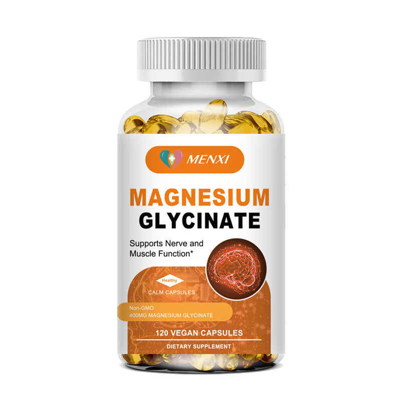 Magnesium Glycinate 400MG Per Servings 120 Vegan Caps High Absorption Magnesium