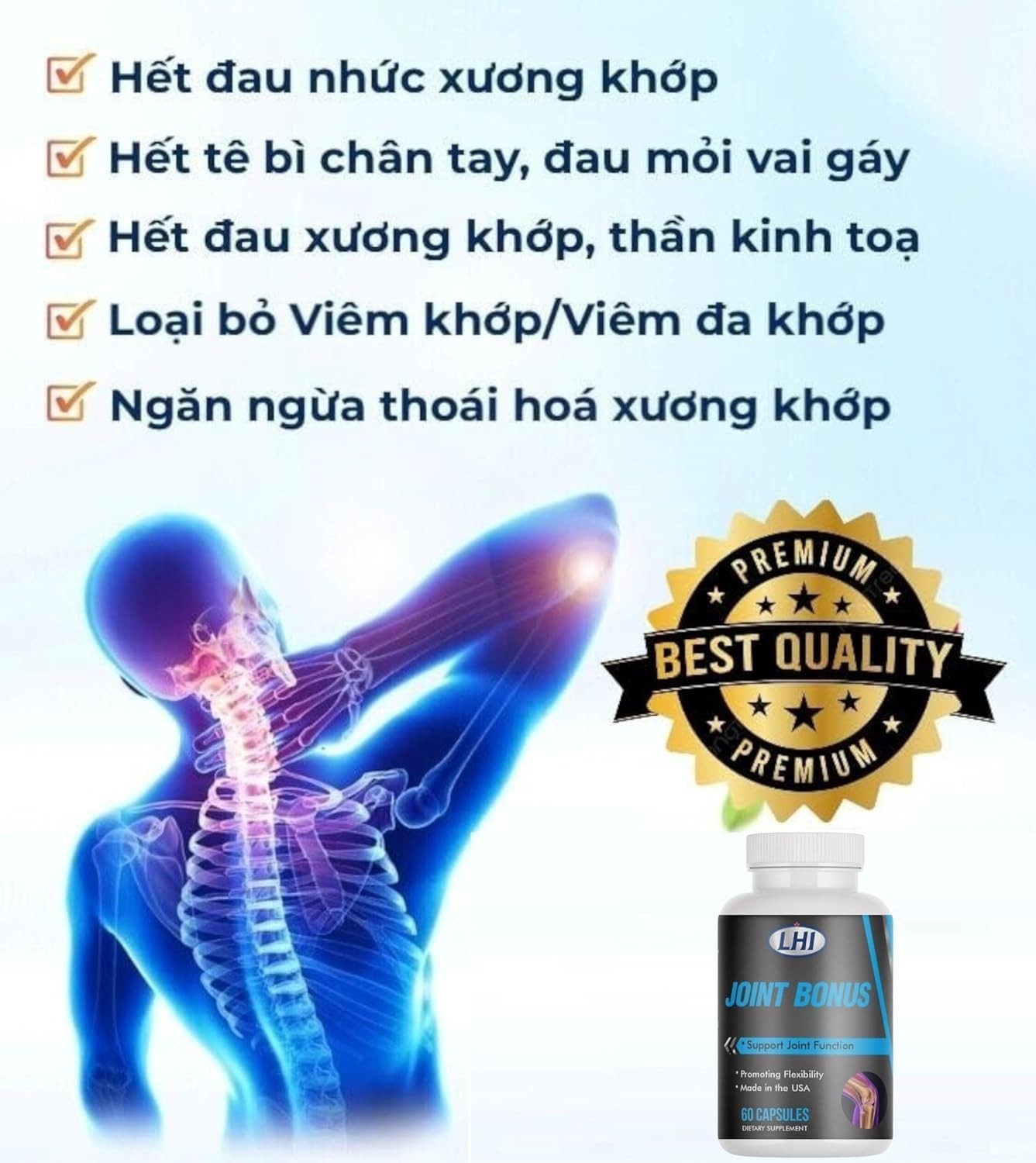 Joint Bonus Đặc Trị Xương Khớp (AUTHORIZED RESELLER) Chính Hãng – 3 Bottles