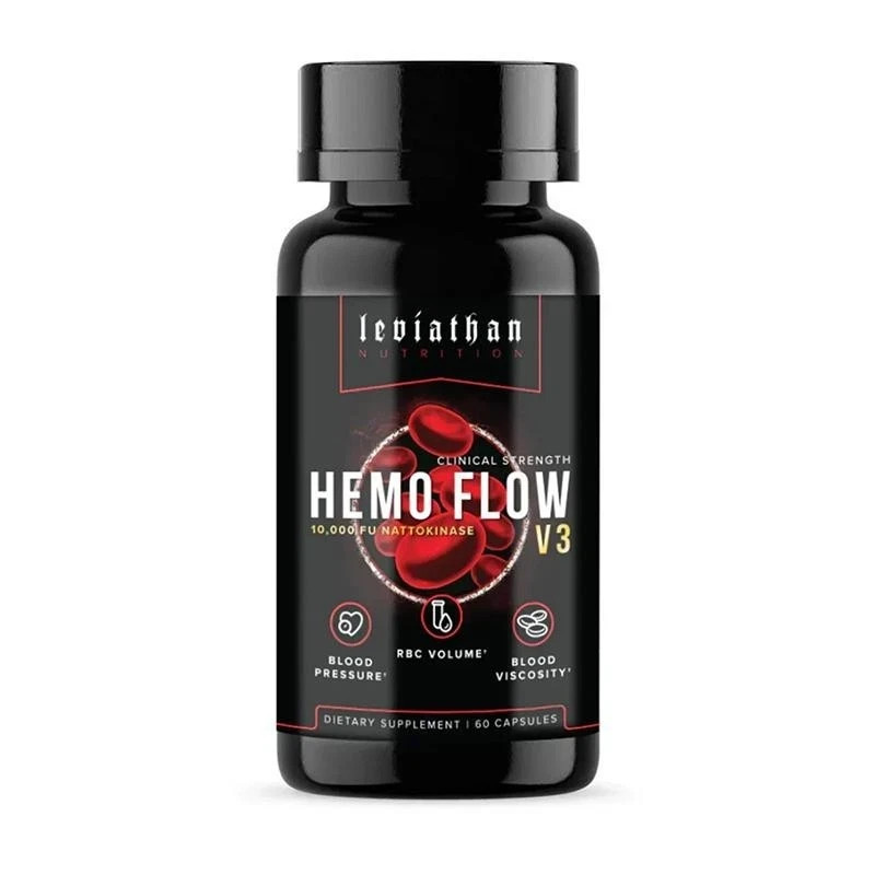 1-3PK Leviathan Nutrition Hemo Flow Nattokinase Supplement For Nitric Oxide