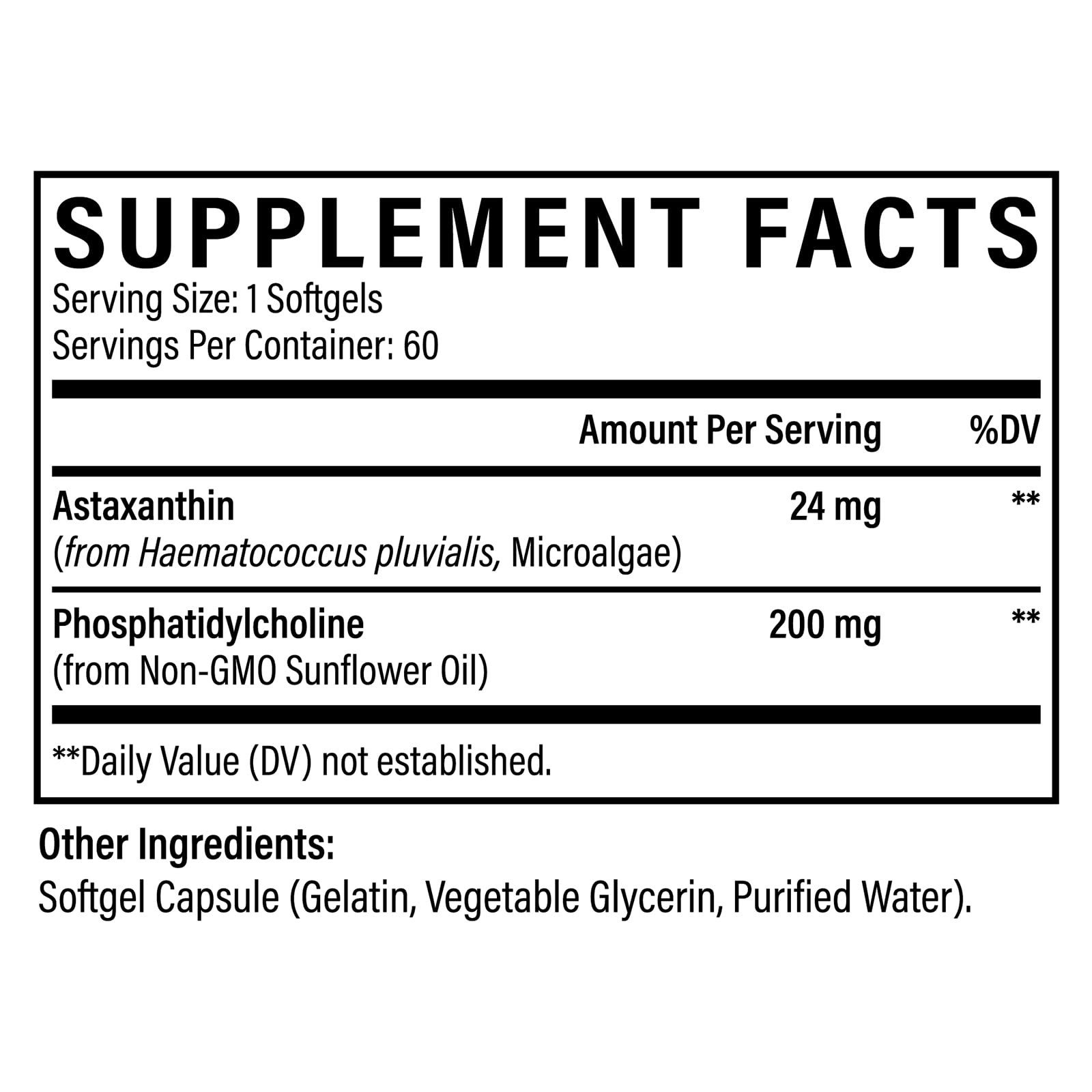 Liposomal Astaxanthin Supplement 24 MG, Maximum Absorption, Antioxidant Stron…