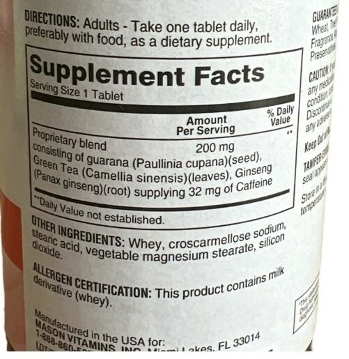 6X Bottles People’s Choice Energy Guarana Green Tea Ginseng stamina 126 Capsules