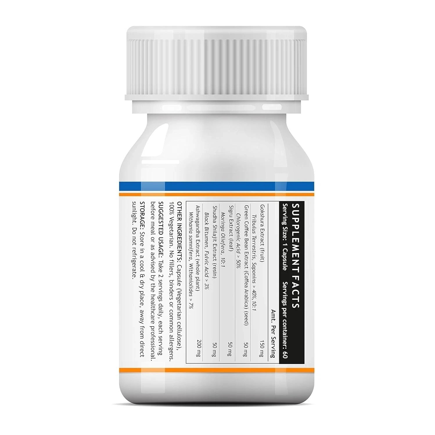 INLIFE Energy Booster Supplement | Shilajit Ashwagandha Tribulus Green 60cap m29
