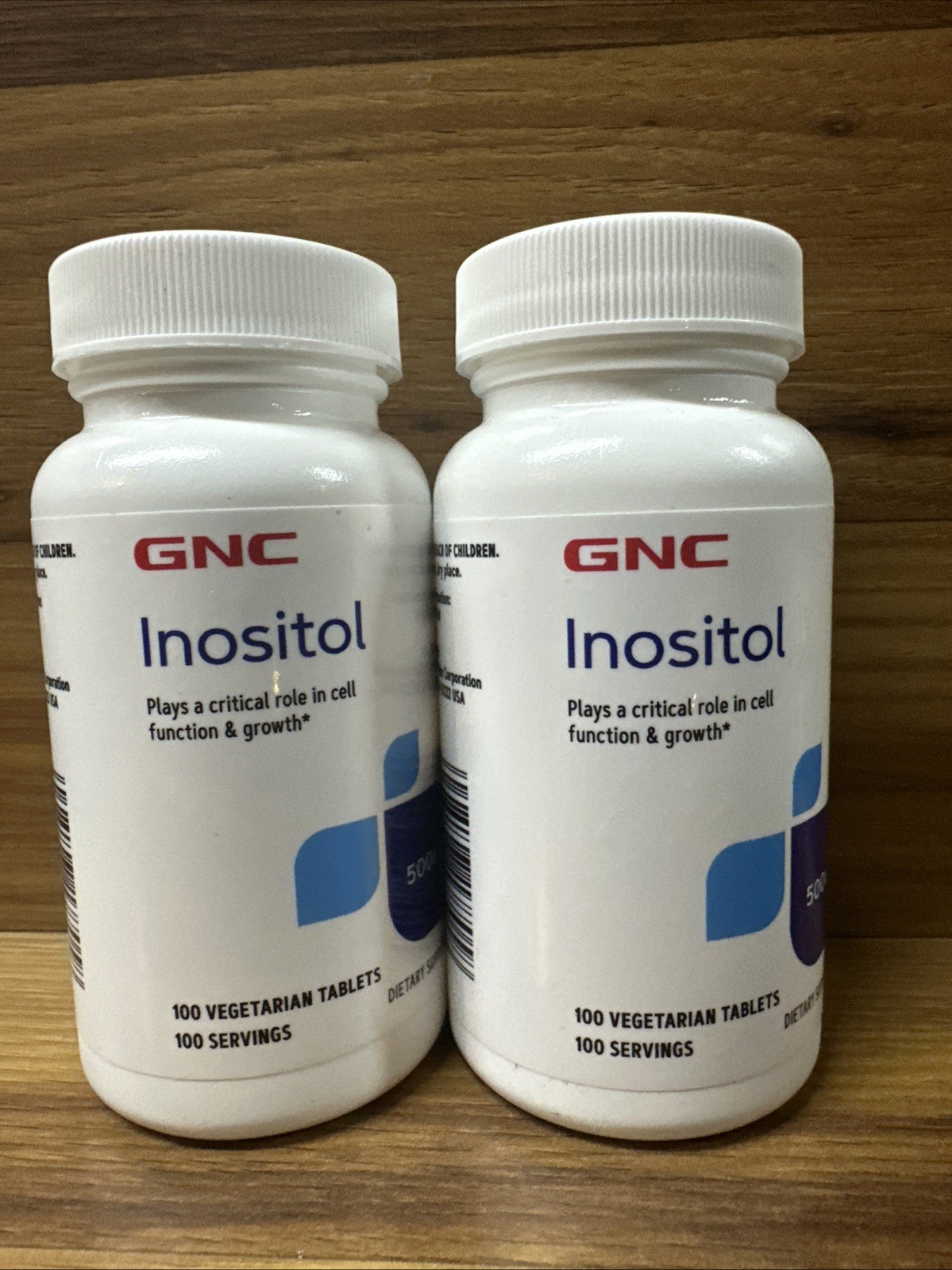GNC Inositol – Supports Cell Function – 500 mg – 2 PACK -100 tabs each -Ex 10/27