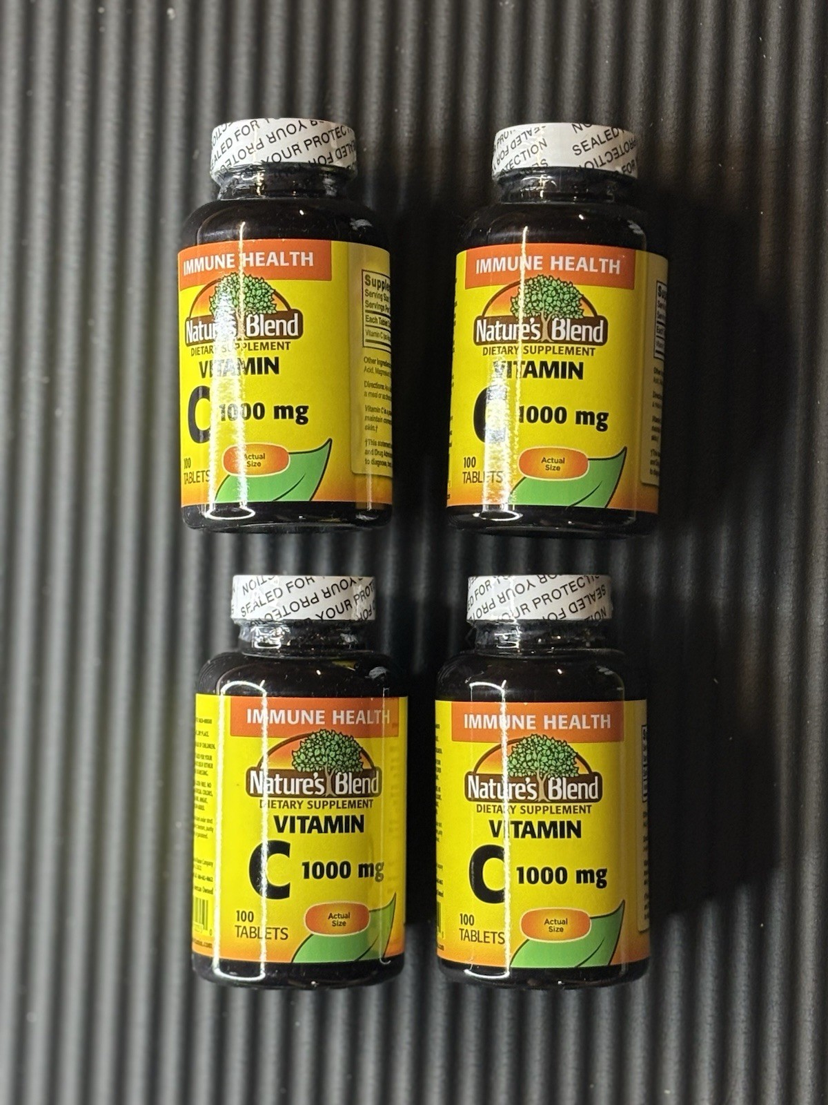 Vitamin C Tablets Supplement 4 Bottles 400 Pills NEW Expires 2027 Natures Blend