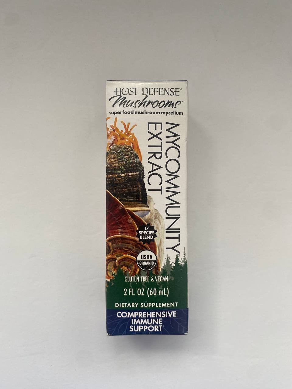 Host Defense MyCommunity Extract 2 Oz Organic Immune Support Exp 07/2026+