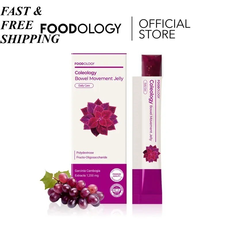 2 PCS-FOODOLOGY Coleology Bowel Movement Sticks, Grape Flavor,Gut Bloating