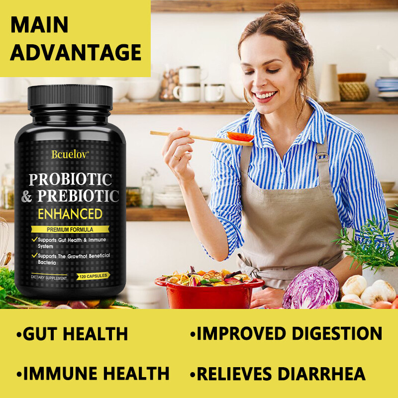 Prebiotic & Probiotics Gas, Constipation & Bloating Relief,Supports Gut Health
