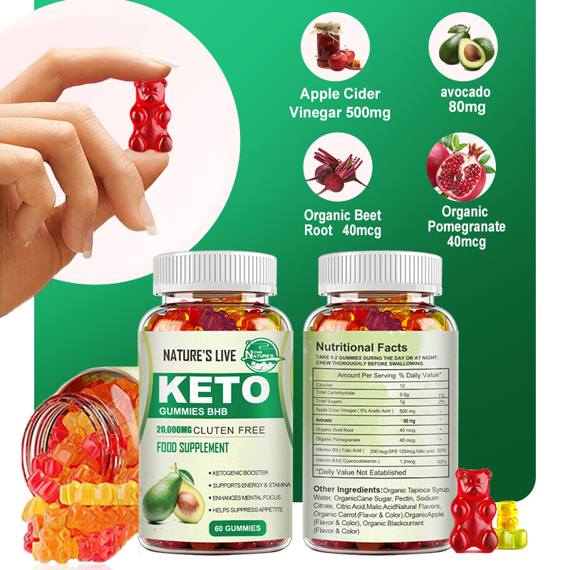 NEW Keto ACV BHB Gummies For Fat Burn Slimming Weight Loss Detox Keto Diet Pills