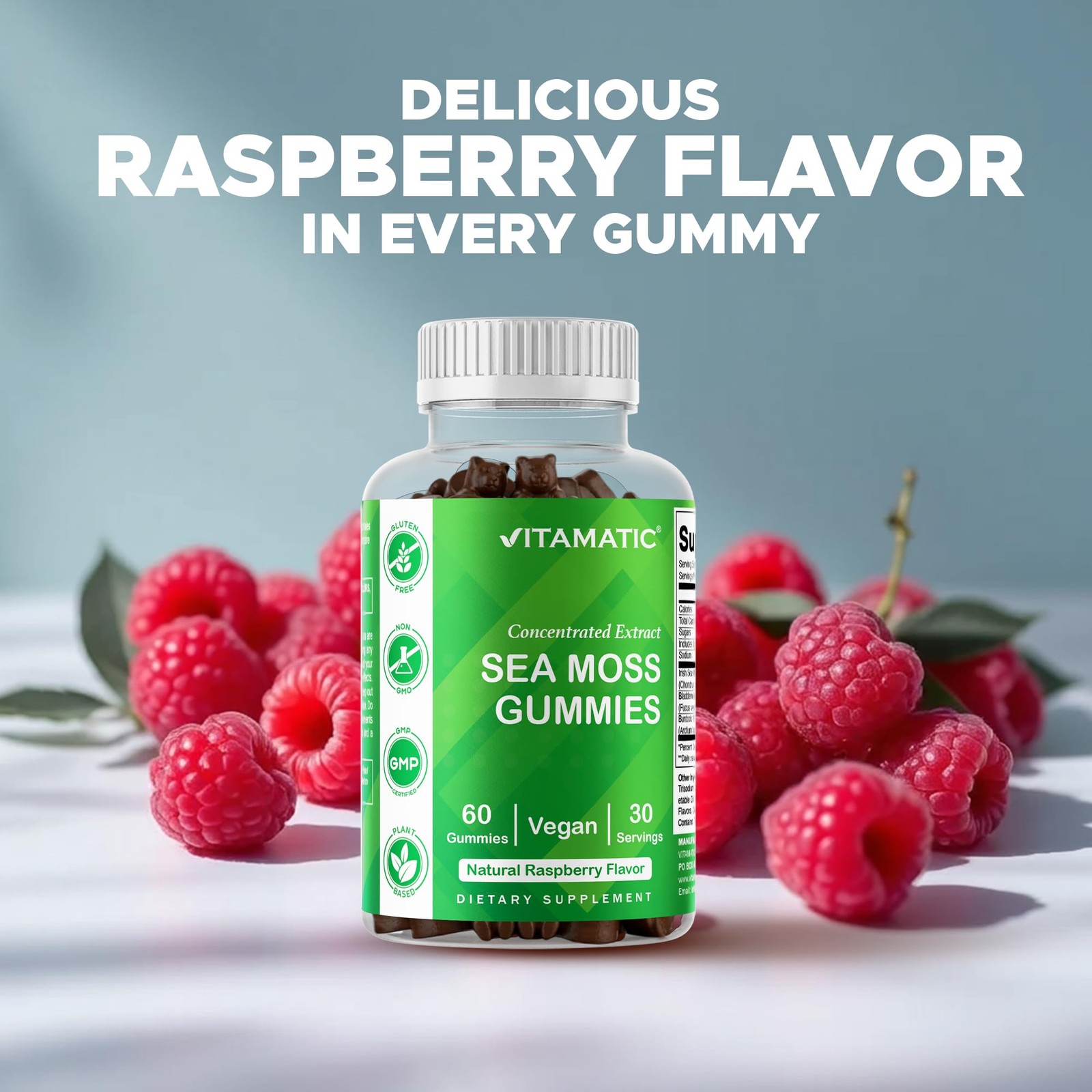 Irish Sea Moss Gummies with Bladderwrack & Burdock Root – Botanical Extract Supp