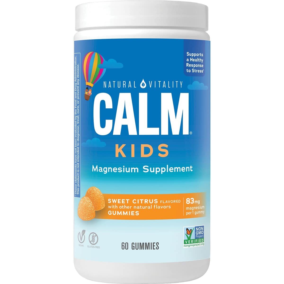 Natural Vitality Kids Calm Citrus Gummy 60 pieces (Pack of 3)