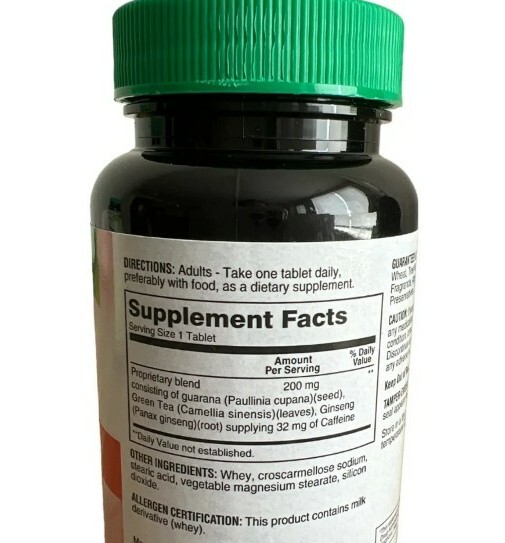 6X Bottles People’s Choice Energy Guarana Green Tea Ginseng stamina 126 Capsules