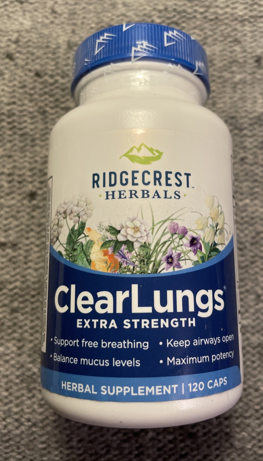 Ridgecrest Herbals ClearLungs Extra Strength 120 Vegan Caps Exp 04/2027