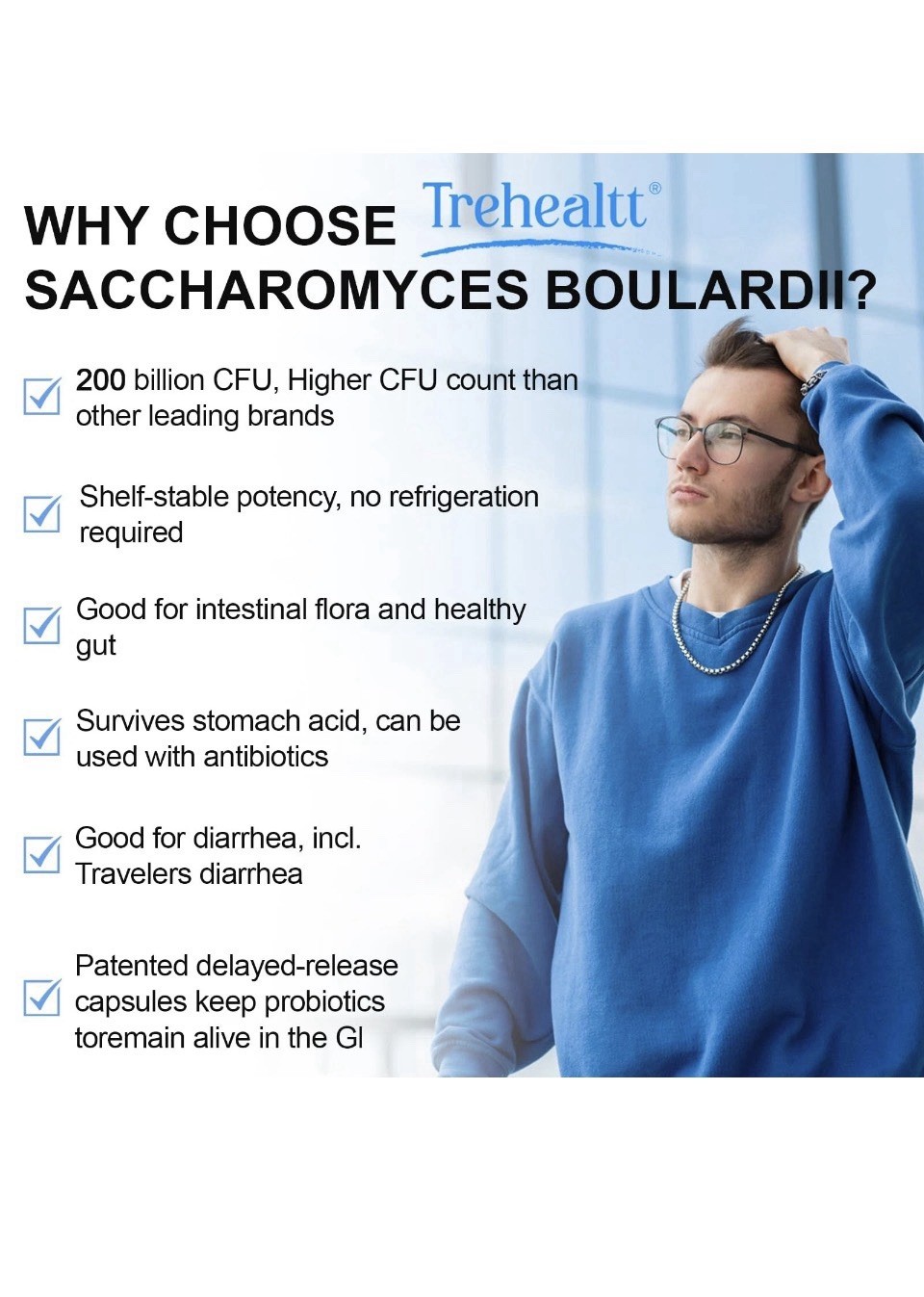 Saccharomyces Boulardii Probiotics 200 Billion CFUs, Clinically-Studied Probi…