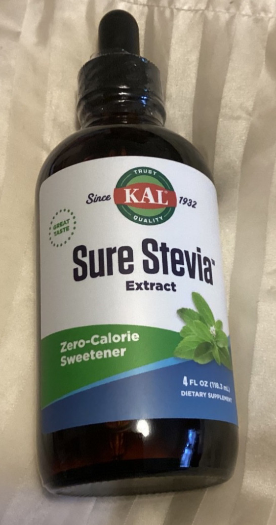 KAL Sure Stevia extract 4 fl oz, Unflavored, 775 Servings, Exp 10/26, New/Sealed