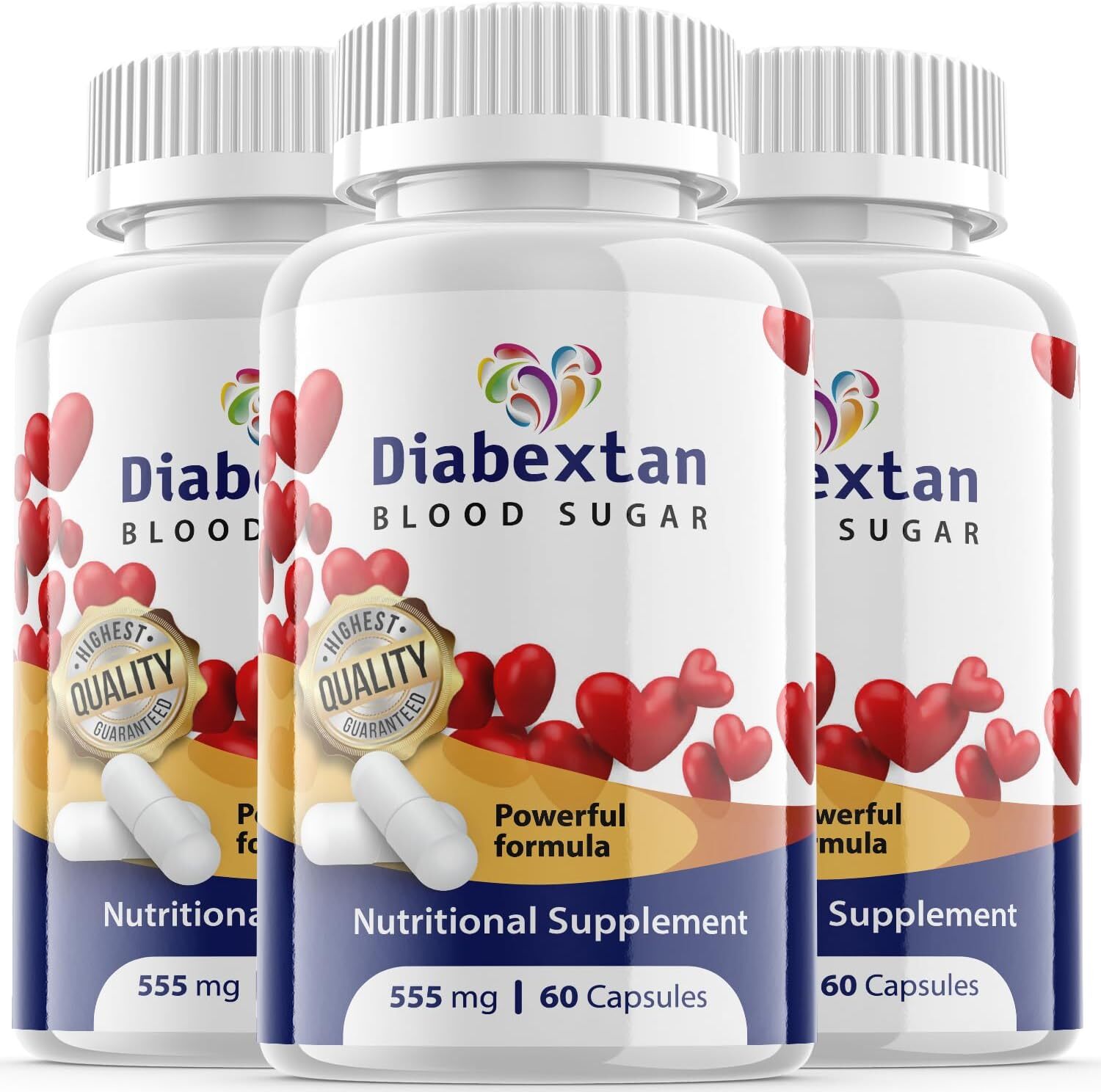 Diabextan Pills – Diabextan For Blood Pressure & Sugar Support ORIGINAL – 3 Pack