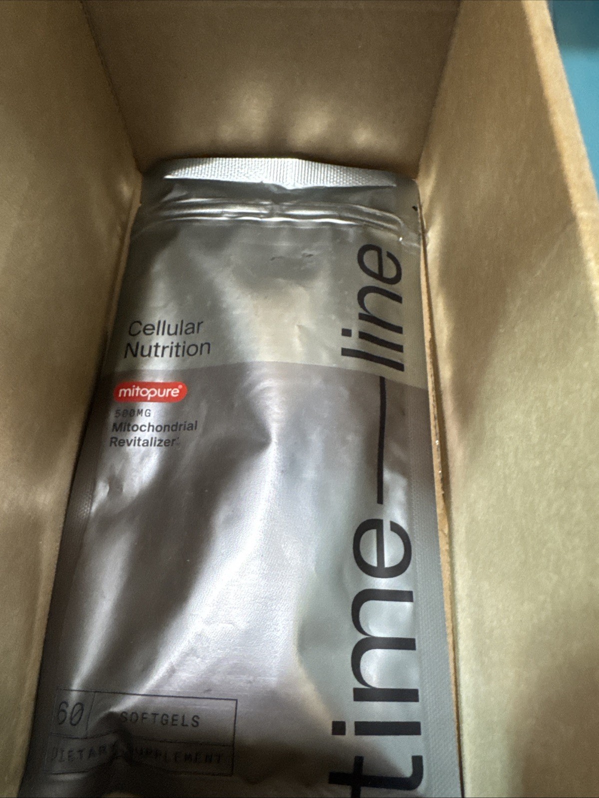 Timeline Cellular Nutrition Mitopure 500 MG Mitochondrial Revitalizer 60 Softgel