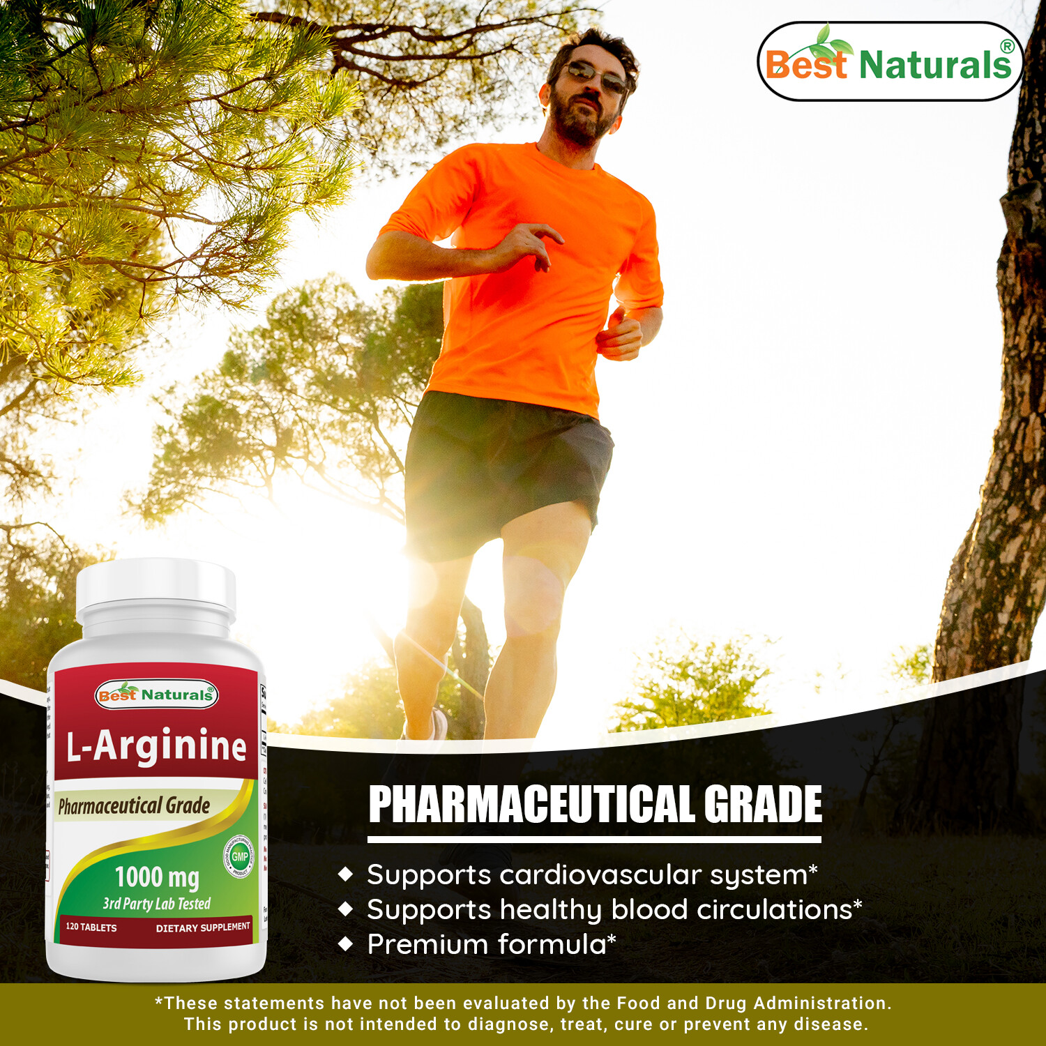Best Naturals L-Arginine 1000mg 120 Tablets