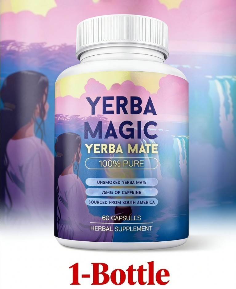 Brainista Yerba Magic: 100% Pure Unsmoked Yerba Mate, 75mg Caffeine, 60 Capsules