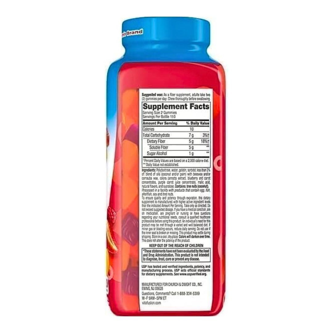 Vita Fiber Well Gummies, Sugar Free, Peach, Raspberry & BlackBerry Flavors, 220