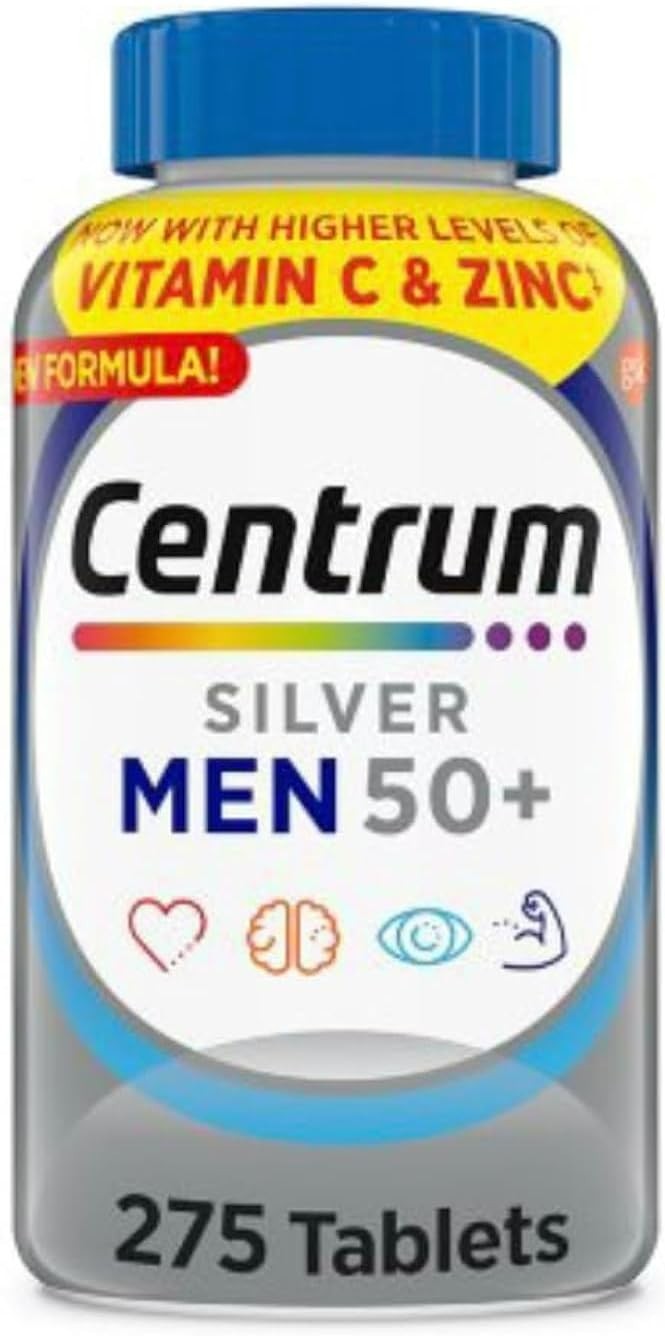 Centrum Silver MultiVitamin MultiMineral Complete Vitamin 275 Tabs Men Over 50+