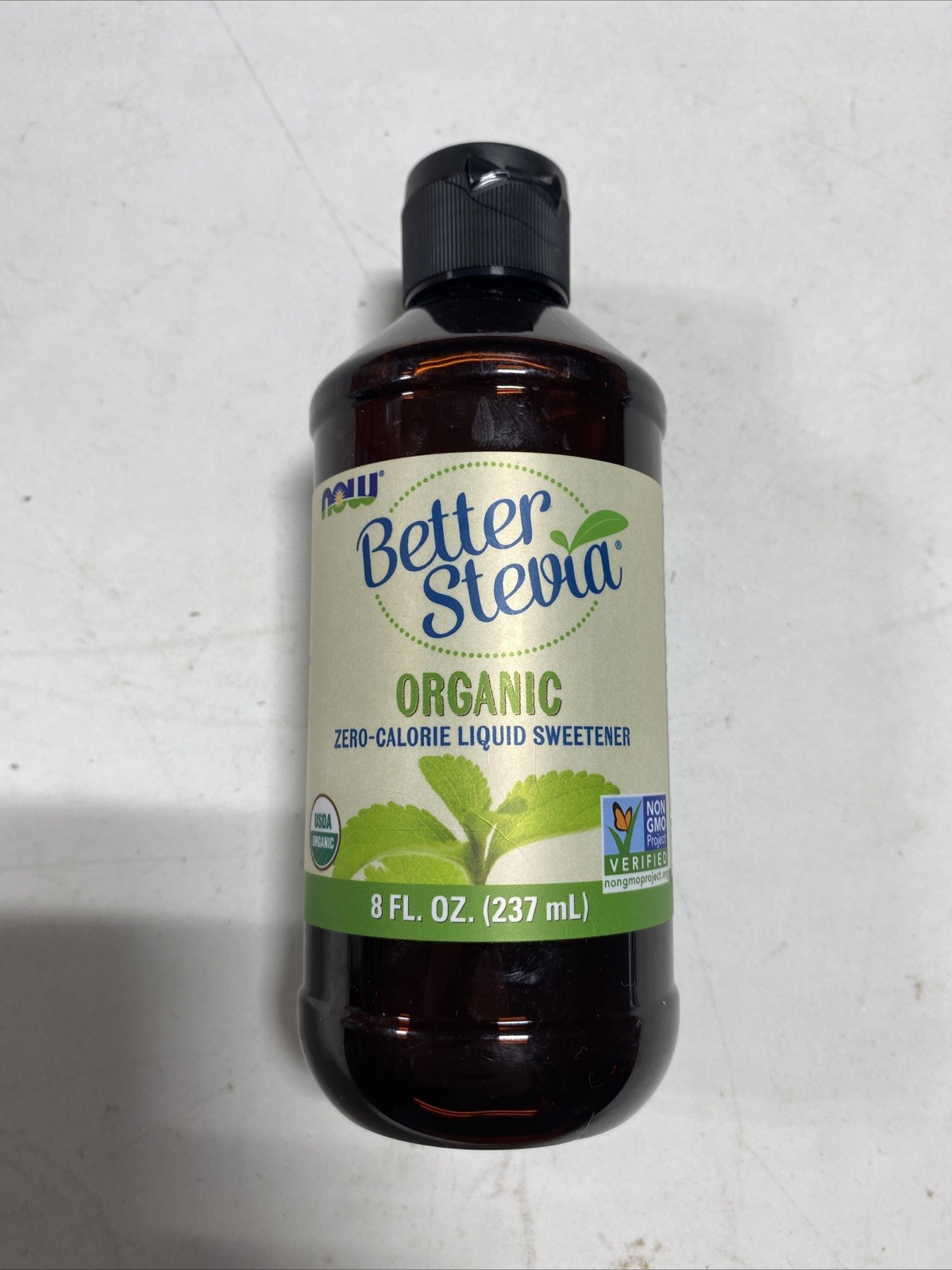 NOW Better Stevia Organic Liquid Sweetener 8oz 237mL Zero Calorie Non-GMO USDA