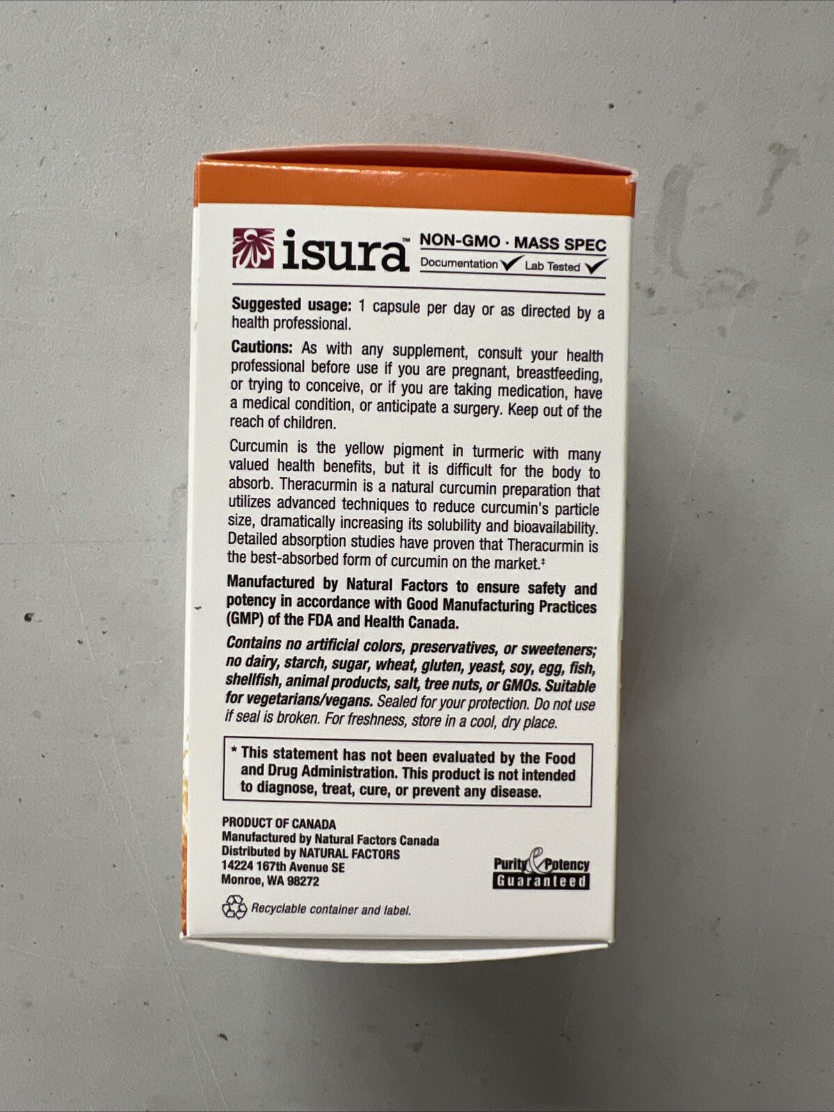 Natural Factors CurcuminRich Double Strength Theracurmin 60mg 60 Caps 03/2025+