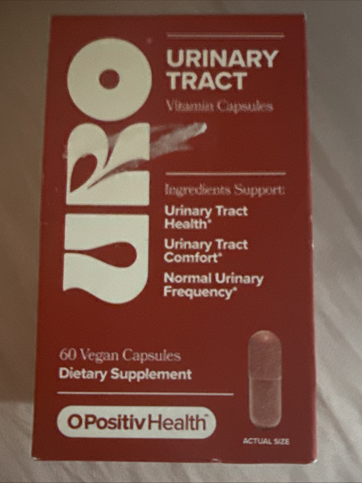 O Positiv URO Urinary Tract Vitamin Capsules Cranberry D-Mannose 60ct 7/27 …Q