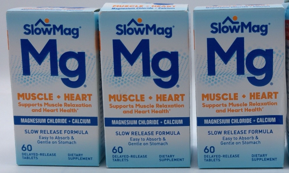 3PK- SlowMag Mg, 180 Total Delayed Tablets, Exp. 2/27+