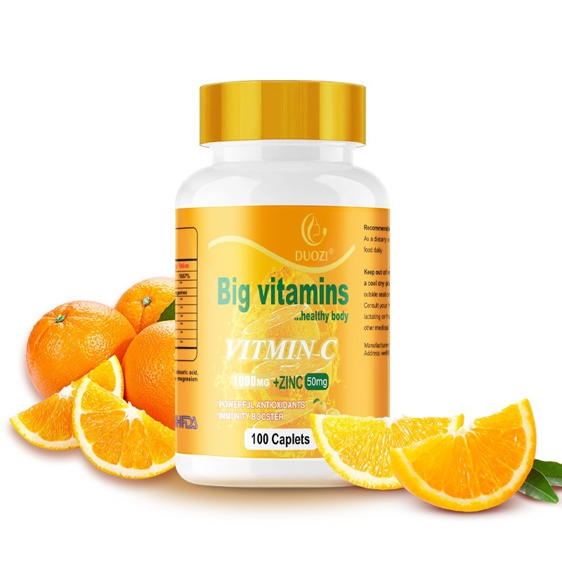 Duozi Vitamin C 1000mg + Zinc 50mg Tablets Supplement Immunity Booster 100-Count