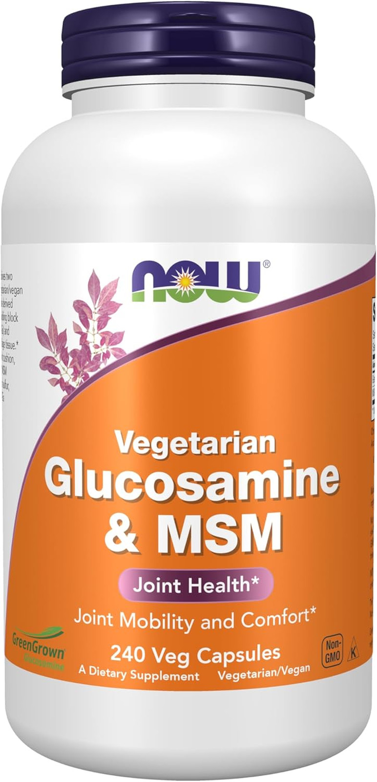 Supplements, Glucosamine & MSM (Greengrown® Glucosamine), Vegetarian, 240 Veg…