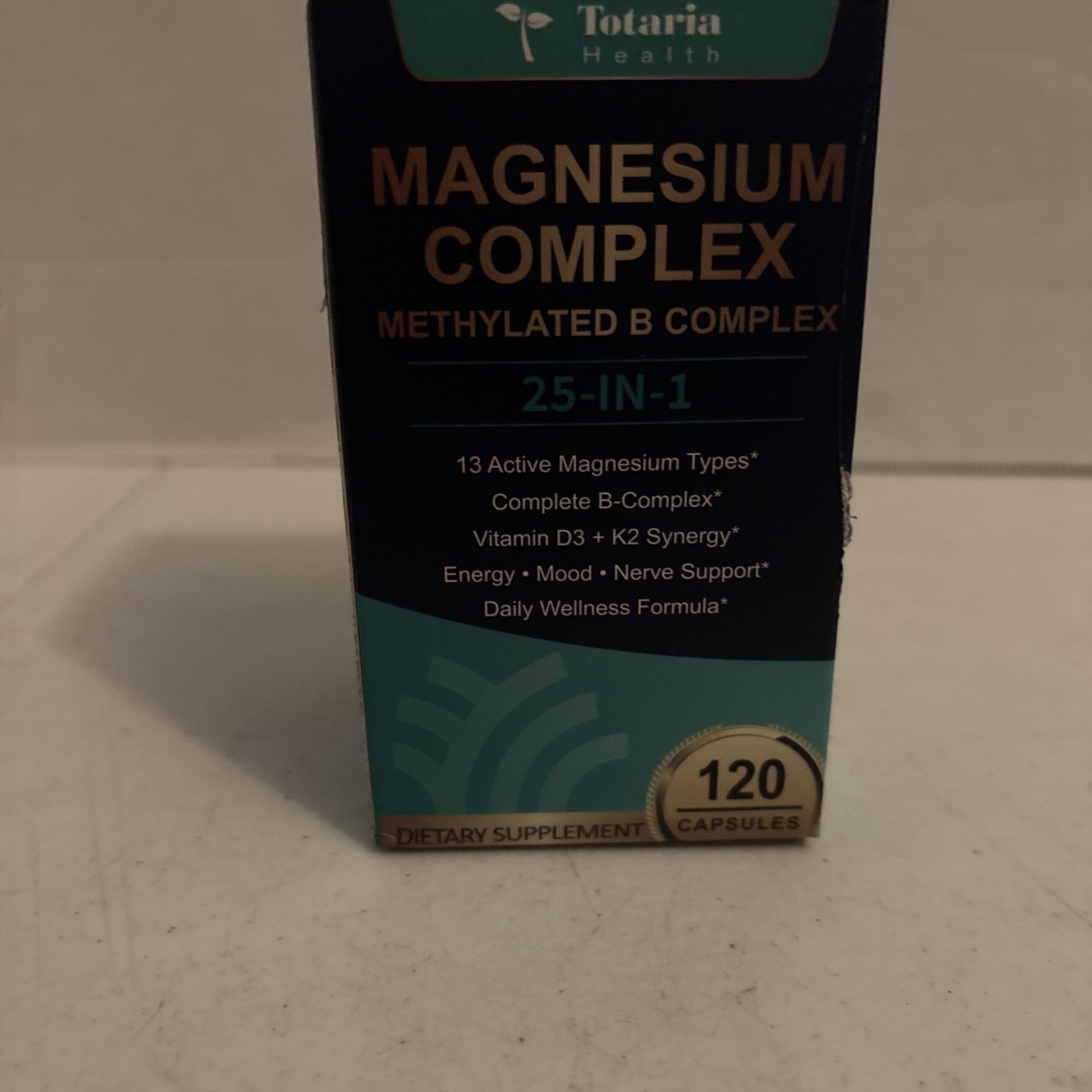 Totaria Magnesium Complex 25 in 1 Methylated B Complex 120 Capsules Exp 03/2028