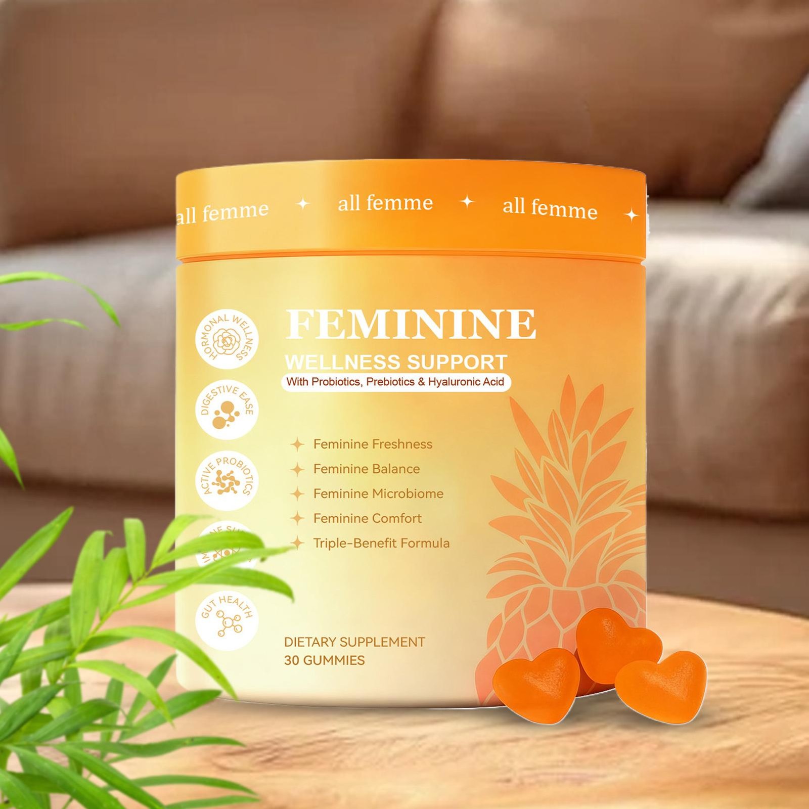 Flora Plus Gummies, Advanced Vaginal Support, Vaginal Health Gummies, Ph Balance